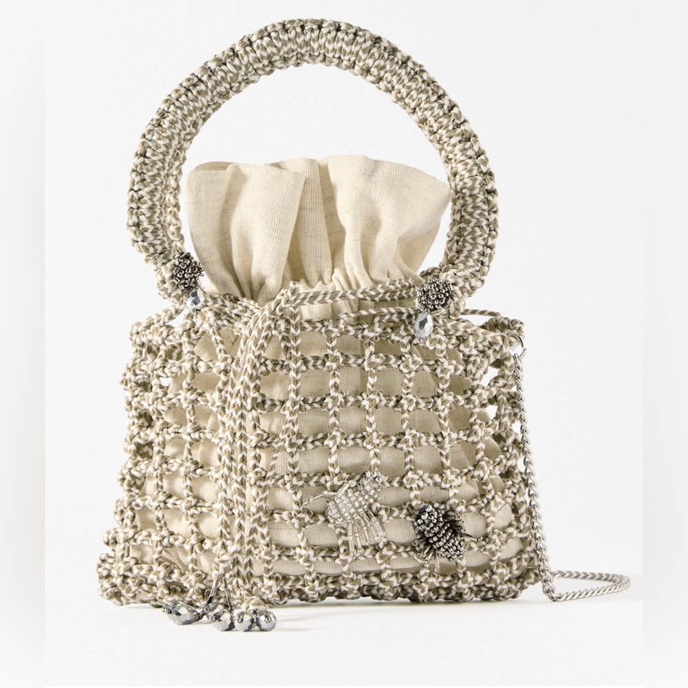 Zara brand new Mesh mini tote bag